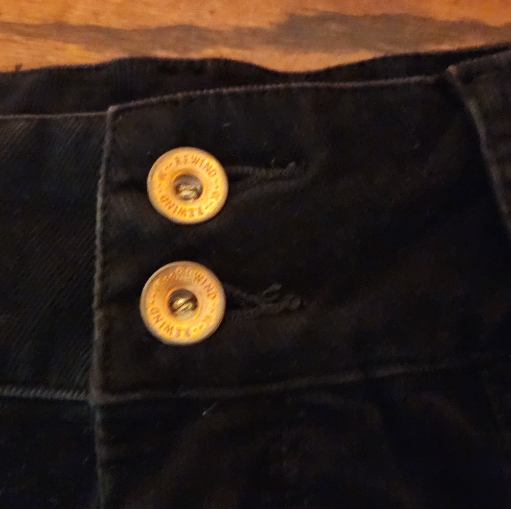 Rewind Black A-Line Corduroy Knee-Length Skirt Sz 5 EUC Countrycore - Picture 3 of 11